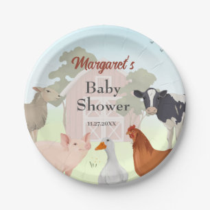 Farm Animals Barnyard Party  Paper Plate