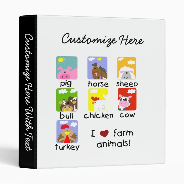 Farm Animals Binder (Front/Spine)