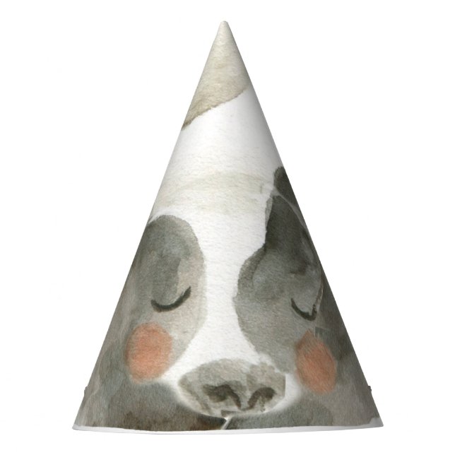 Farm Animals Birthday Barnyard Party Hat Cow (Front)