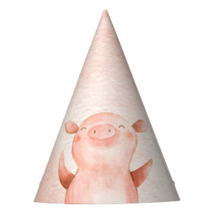 Farm Animals Birthday Barnyard Party Hat Pig