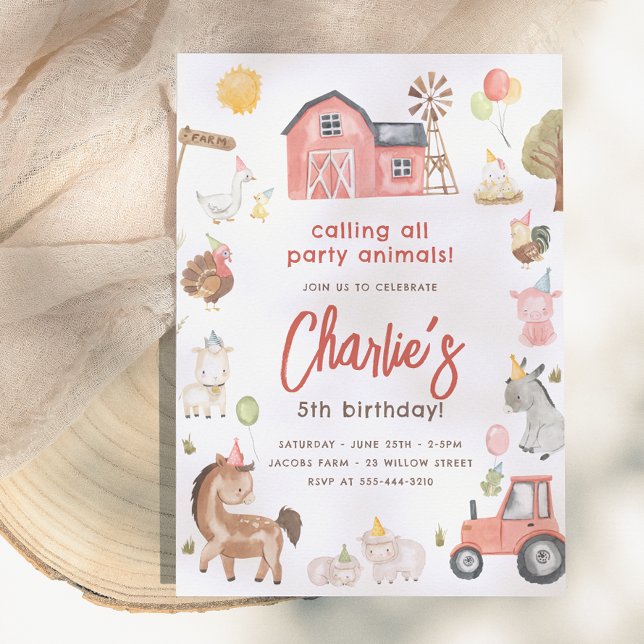 Farm Animals Birthday Invitation (Creator Uploaded)