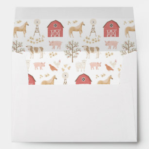 Farm Animals Birthday Party Envelope