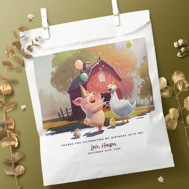 Farm Animals Birthday Party Favour Bag (Creator Uploaded)