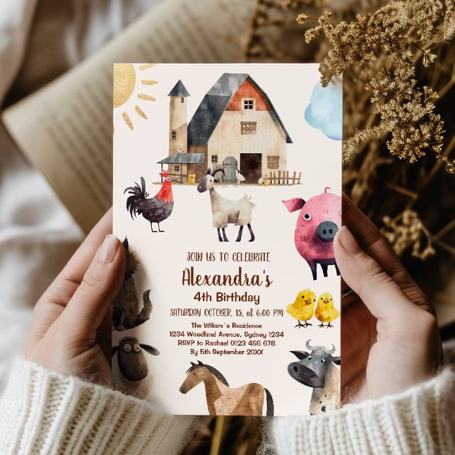 Farm Animals Birthday Party Invitation (Creator Uploaded)