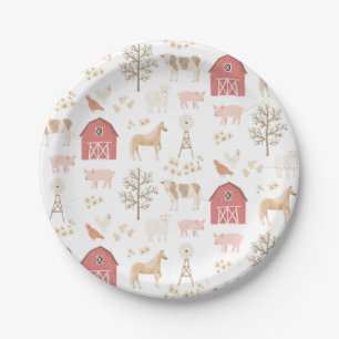 Farm Animals Birthday Party Paper Plate