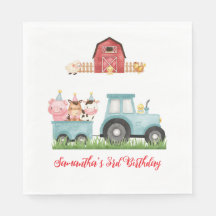 Farm Animals Blue Boy Barnyard Birthday Party