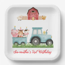 Farm Animals Blue Boy Barnyard Birthday Party