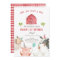Farm Animals Boy Red Gingham Barnyard Birthday