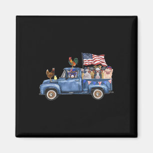 Farm Animals Cow Pig Goat Chicken Farm Truck Ameri Magnet