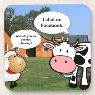 Farm animals cute cartoon funny facebook chat coaster
