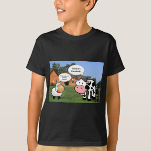 Farm animals cute cartoon funny facebook chat T-Shirt
