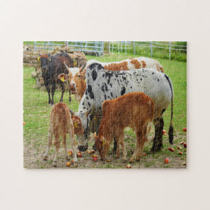 Farm animals family jigsaw puzzle