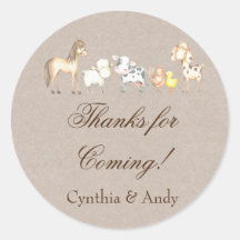 Farm Animals Favour Stickers | Custom Stickers
