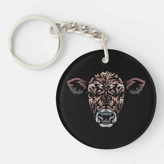 Farm Animals Friends Calf Keychain (Front)