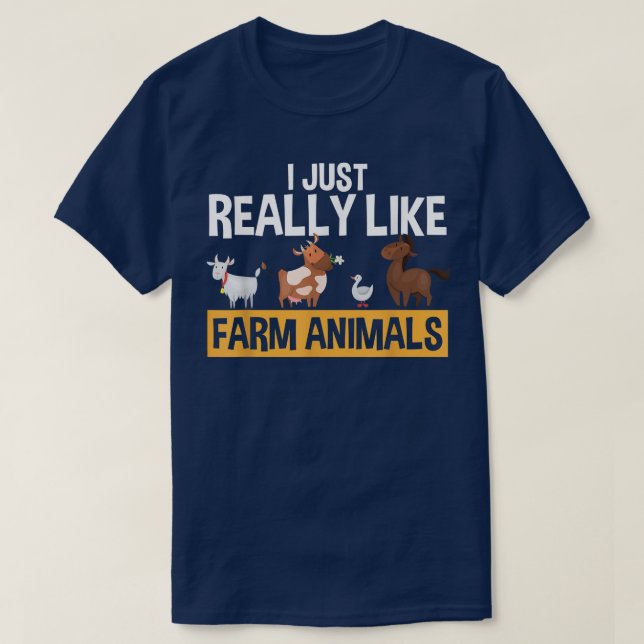 Farm Animals  Funny Professional Farmer Farming Lo T-Shirt (Design Front)