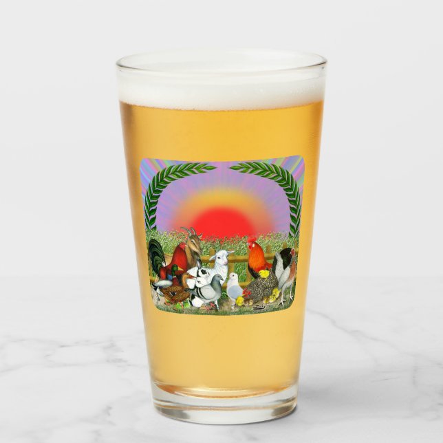 Farm Animals Glass (Front Filled)