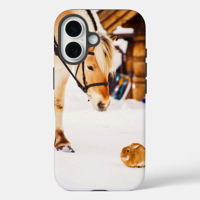 Farm animals horse rabbit Case-Mate iPhone case (Back)