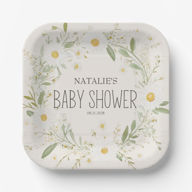 Farm Animals Meadow Friends Baby Shower Paper Plate (Front)