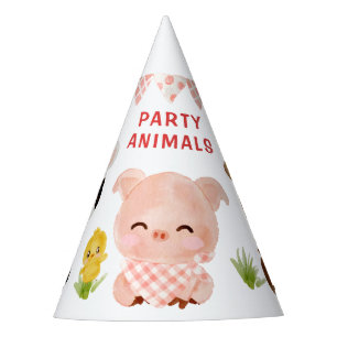 Farm animals, party animals birthday hat