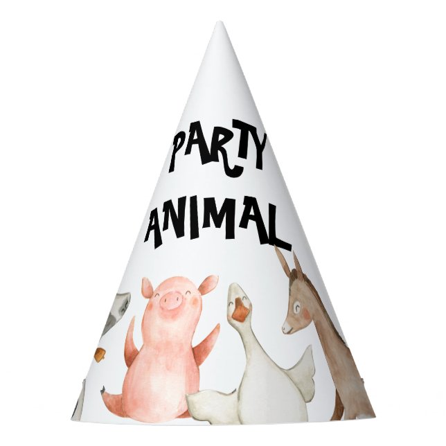 Farm Animals Party Hats (Front)