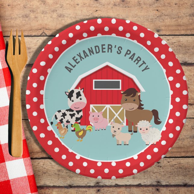 FARM ANIMALS PARTY  PAPER PLATE (Creator Uploaded)