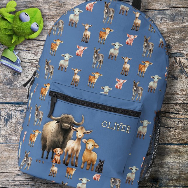 Farm Animals Personalized Kids Backpack (Creator Uploaded)