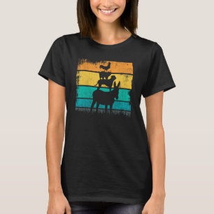 Farm Animals Retro Vintage Sunset Donkey Dog Cat R T-Shirt