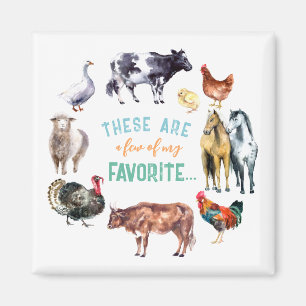 Farm animals These are a few of my watercolor Magnet