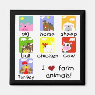 Farm Animals Tshirts and Gifts Magnet