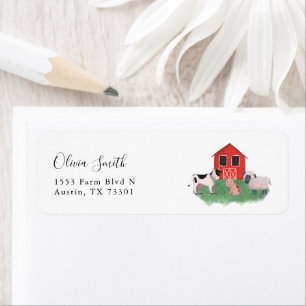 Farm Animaux Red Barn Adresse de retour
