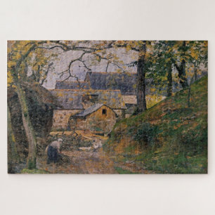 Farm at Montfoucault 1874 by Camille Pissarro Jigsaw Puzzle