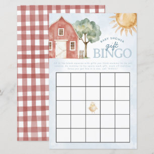 Farm Baby Shower Bingo Game