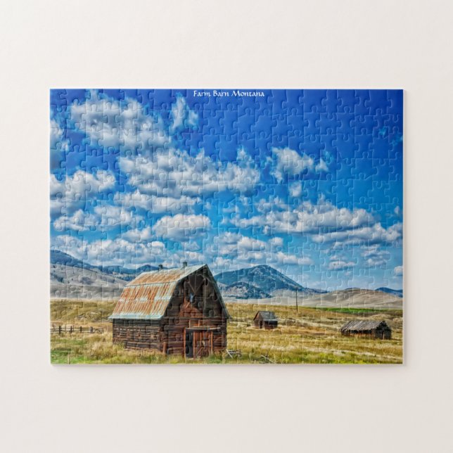 Farm Barn Montana. Jigsaw Puzzle (Horizontal)
