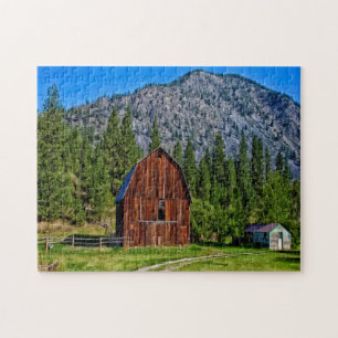 Farm Barn Montana. Jigsaw Puzzle
