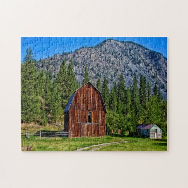 Farm Barn Montana. Jigsaw Puzzle (Horizontal)