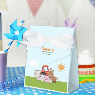 Farm Barnyard Baby Shower Favor Box