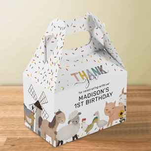 Farm Barnyard Birthday Party Favor Box