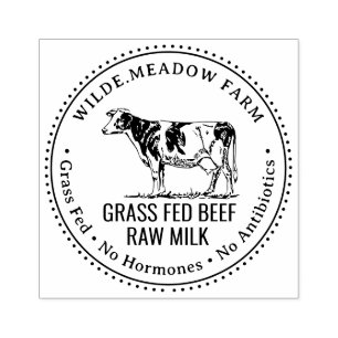FARM Beef Milk Products Farm Market Vintage Cow Rubber Stamp