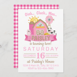 Farm Birthday Invitation