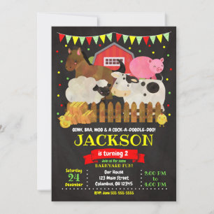 Farm Birthday Invitation / Barnyard Party