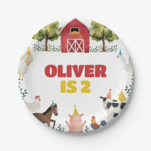 Farm Birthday Paper Plate