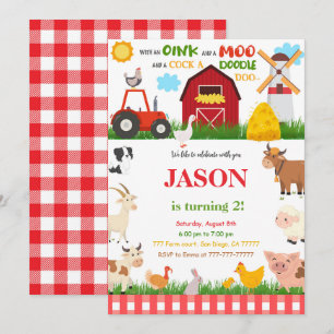Farm Birthday Party Invitation