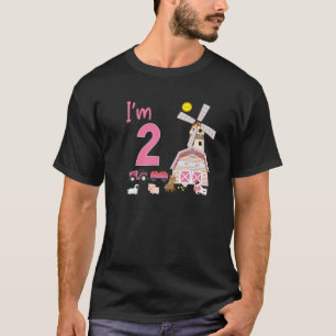 Farm Birthday Themed Party Costume Girls 2Nd 3Rd 5 T-Shirt