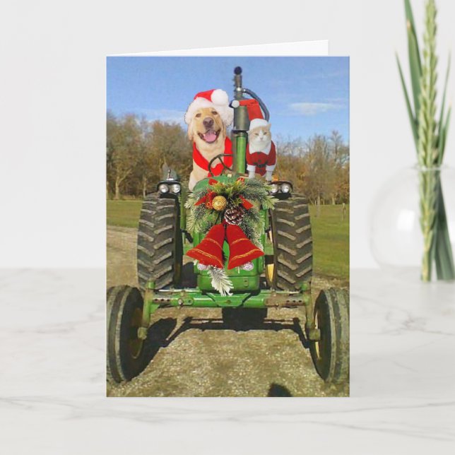 Farm Blessing Christmas Holiday Card (Front)
