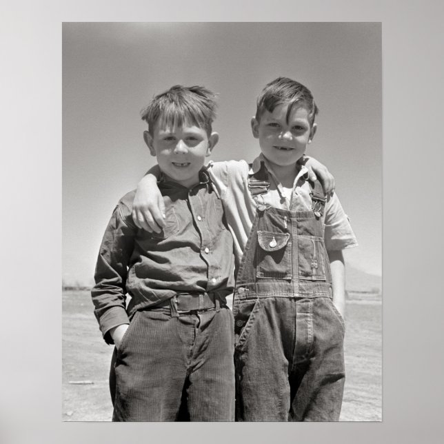 Farm Boys, 1936. Vintage Photo Poster (Front)