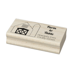 Farm Business Barn and Silo Art Stamp