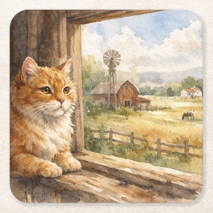 Farm Cat Coasters