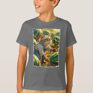 Farm Cat weeding his watermelon patch! T-Shirt