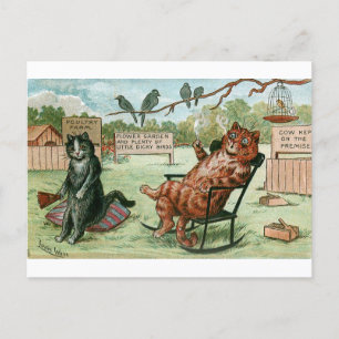 Farm Cats by Louis Wain Postcard
