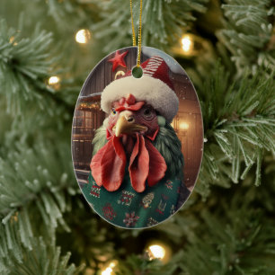 Farm Chicken Animal, Kawaii Cute Pet Lover Gift Ceramic Ornament